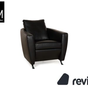 FSM Sesam Leder Sessel Schwarz