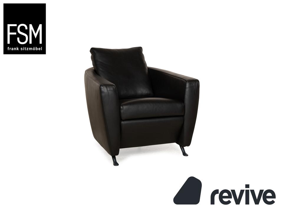 FSM Sesam Leder Sessel Schwarz