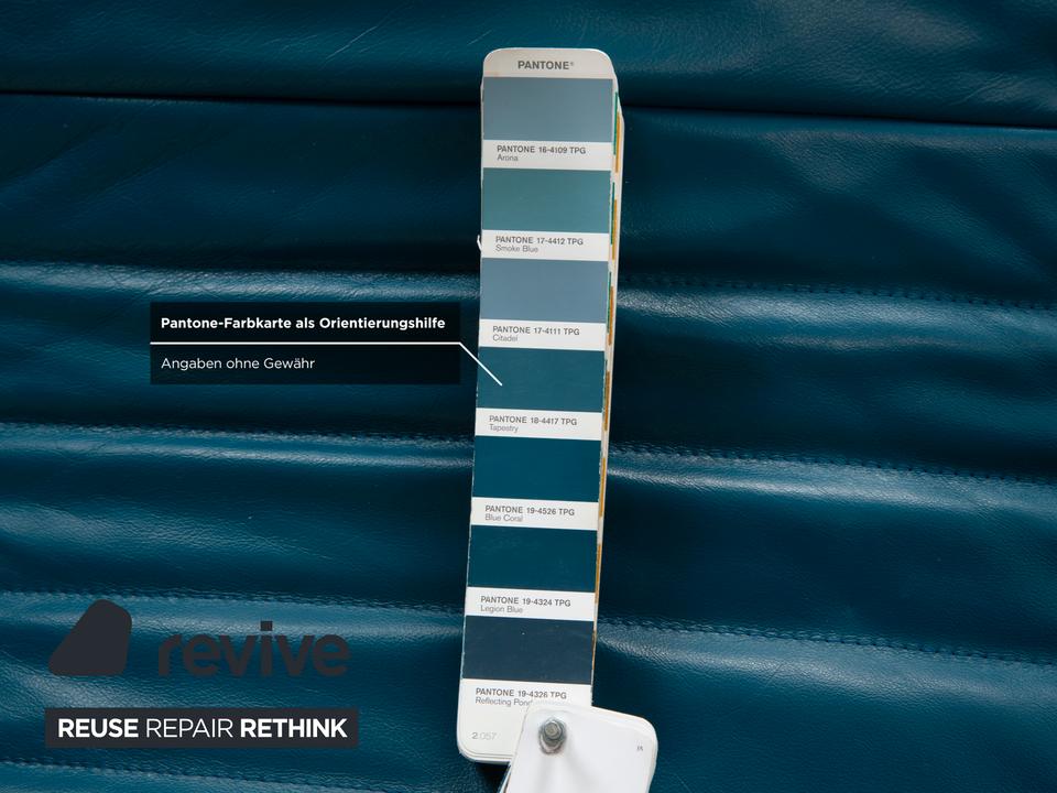 Rolf Benz 680 Leder Liege Petrol Blau manuelle Funktion – Bild 9