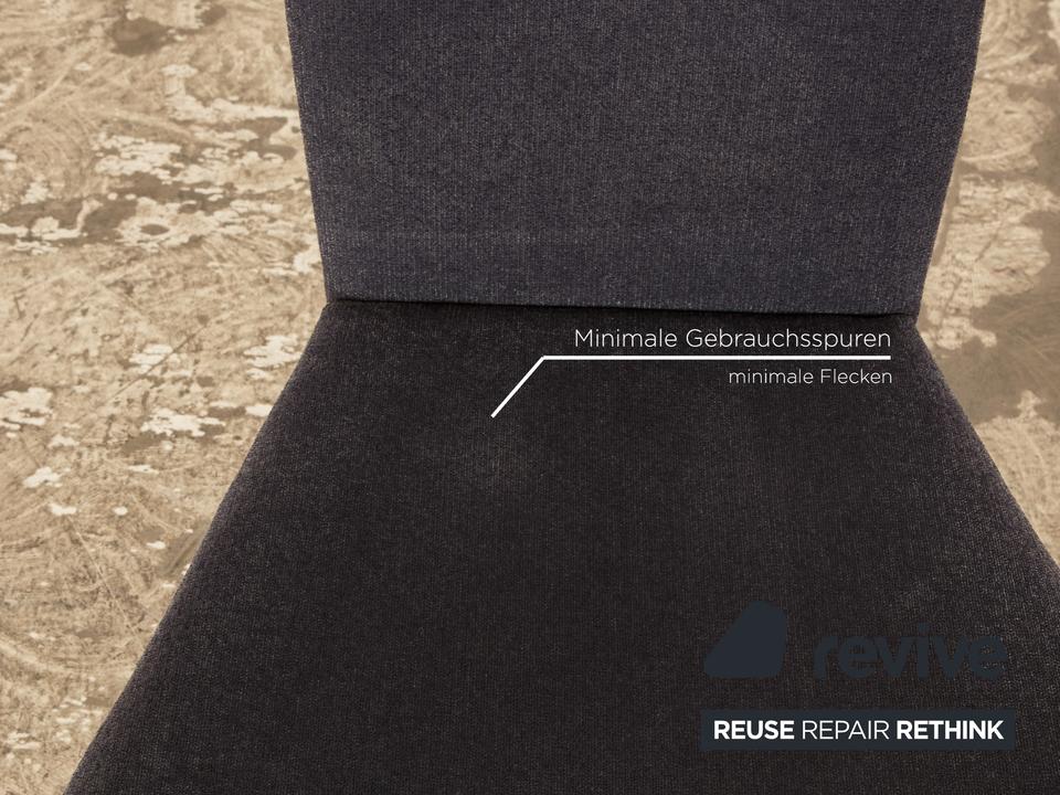 8er Garnitur Tecta B20 Stoff Stuhl Freischwinger Dunkelgrau – Bild 4