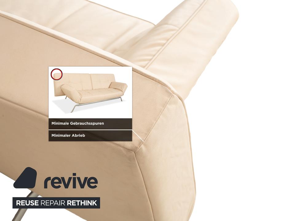 Ligne Roset Smala Dreisitzer Creme Beige veganes Leder manuelle – Bild 11