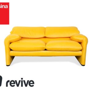 Cassina Maralunga Stoff Zweisitzer Sofa Gelb Couch manuelle ✨