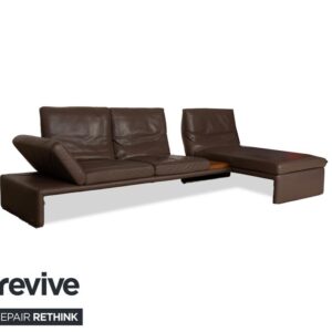 Koinor Raoul Leder Ecksofa Sofa Couch Braun Grau Récamiere
