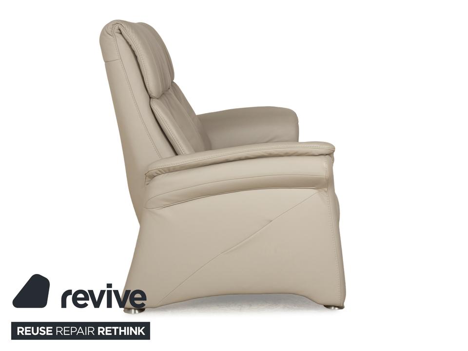 Himolla Cumuly Leder Sofa Garnitur Beige Hellgrau Dreisitzer – Bild 11