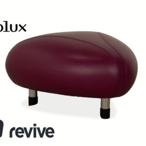 Leolux Pallone Leder Hocker Rot Lila Violett Space Age