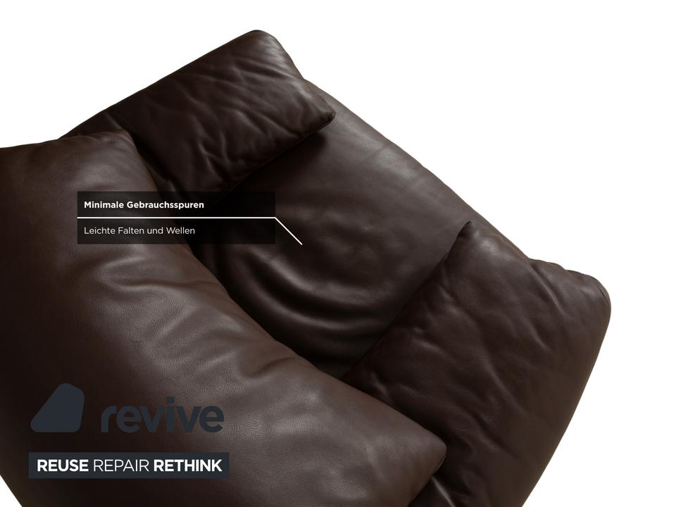 Cassina Maralunga Leder Sessel Braun Kastanie manuelle Funktion – Bild 8