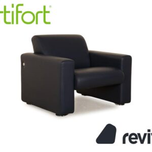 Artifort Leder Sessel Blau Dunkelblau