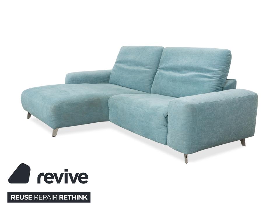 Ewald Schillig Hope Stoff Ecksofa Blau Grün elektrische Funktion – Bild 4