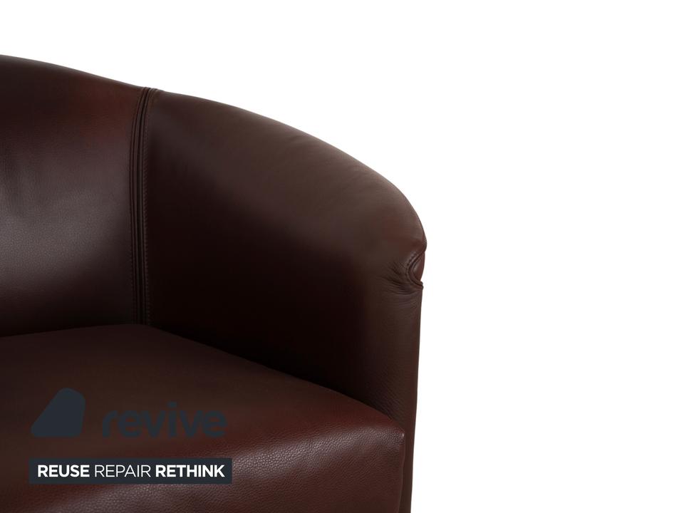 Wittmann Aura XL Leder Sessel Braun Rot – Bild 4