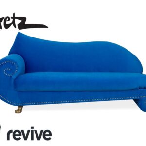 Bretz Gaudi Stoff Dreisitzer Blau Sofa Couch Neubezug ✨