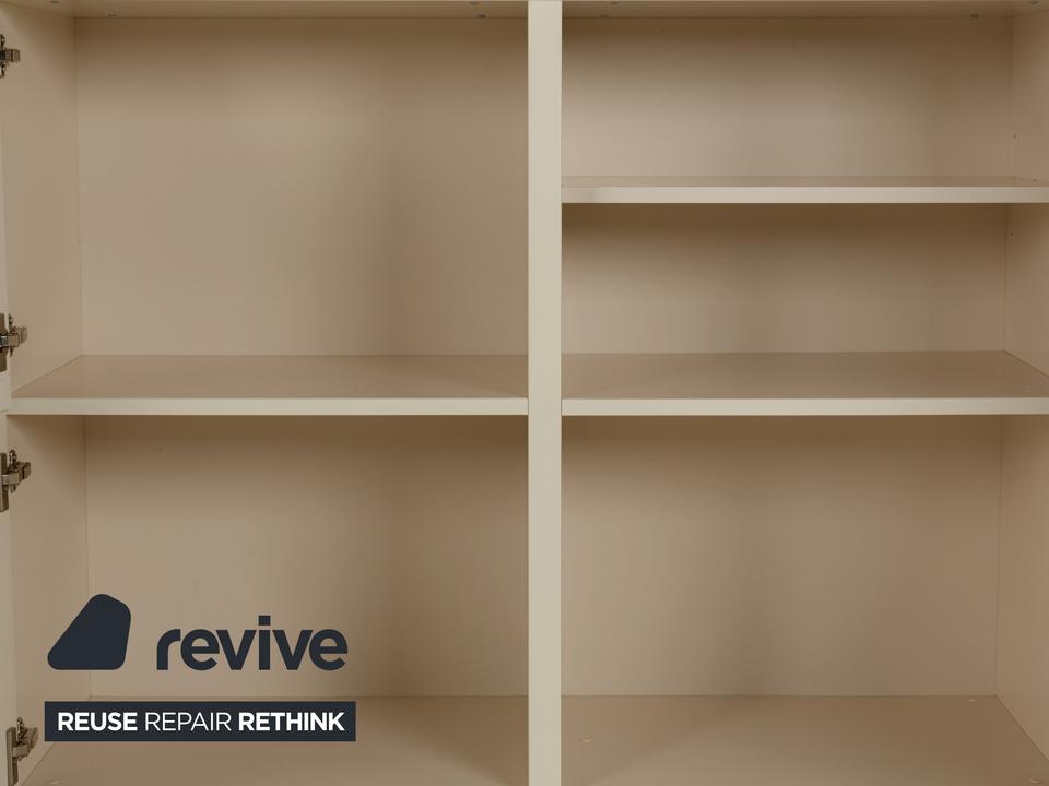 Misura Emme Plan Holz Sideboard Weiß Creme Schrankfächer – Bild 3