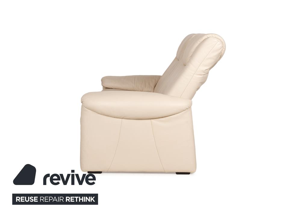 Willi Schillig Leder Zweisitzer Creme Sofa Couch manuelle – Bild 14