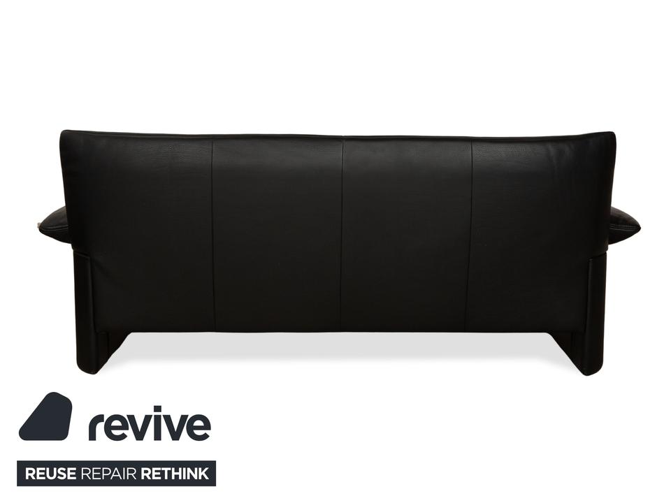 Jori Linea Leder Zweisitzer Schwarz manuelle Funktion Sofa Couch – Bild 12