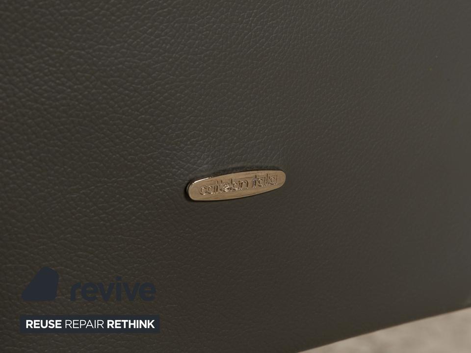 4er Garnitur Cattelan Italia Isabel Leder Stuhl Grau – Bild 8