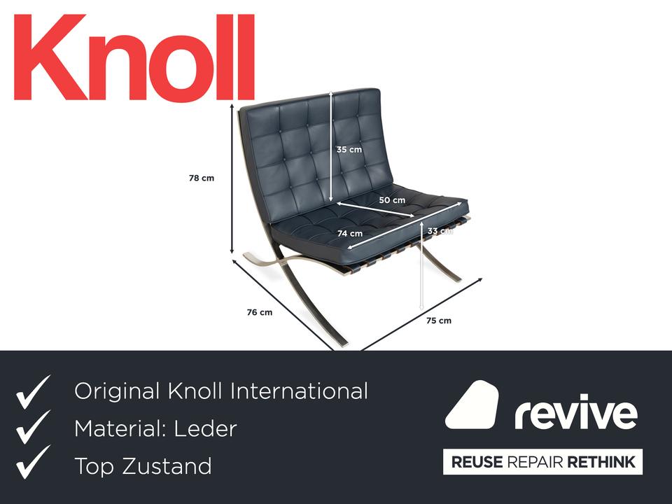Knoll International Barcelona Chair Sessel Blau Petrol Bauhaus ✨ – Bild 2