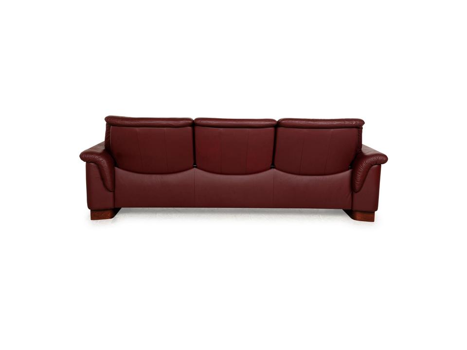 Stressless Paradise Leder Dreisitzer Rot Sofa Couch manuelle – Bild 15
