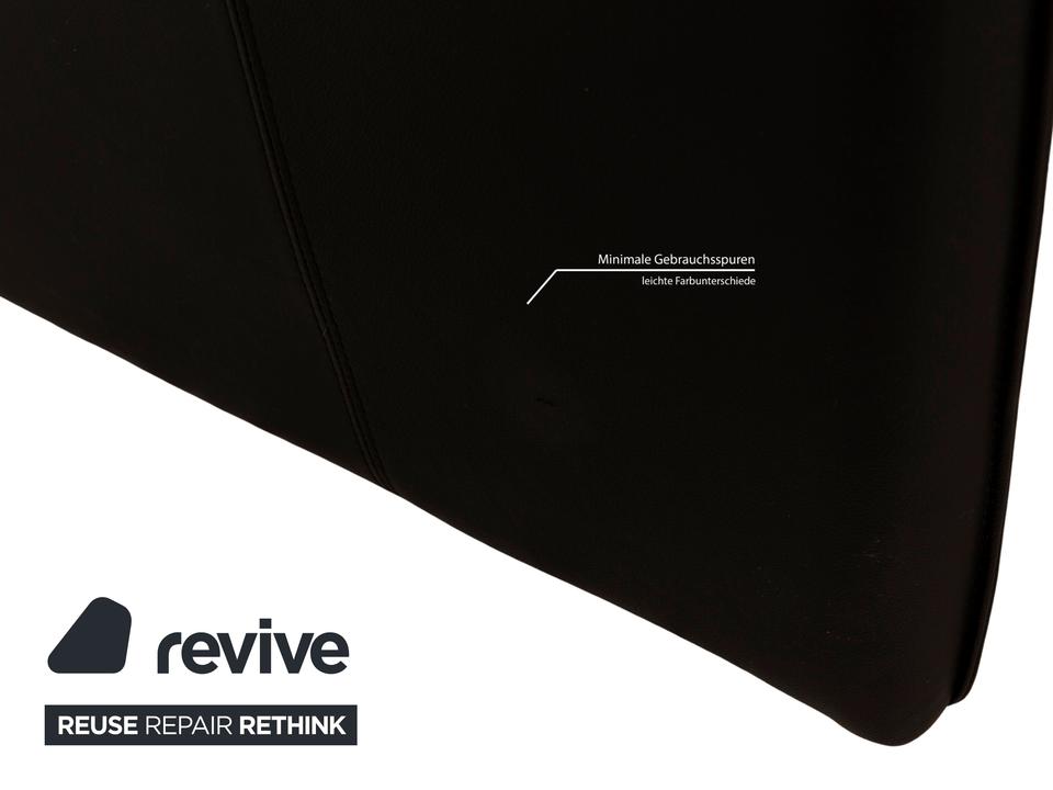 Laauser Atlanta Leder Sessel Schwarz – Bild 5