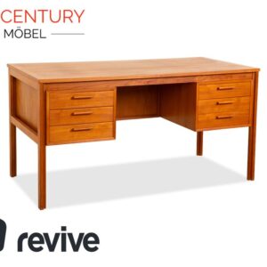 Mid Century Holz Schreibtisch Braun Vintage Ulme Rüster