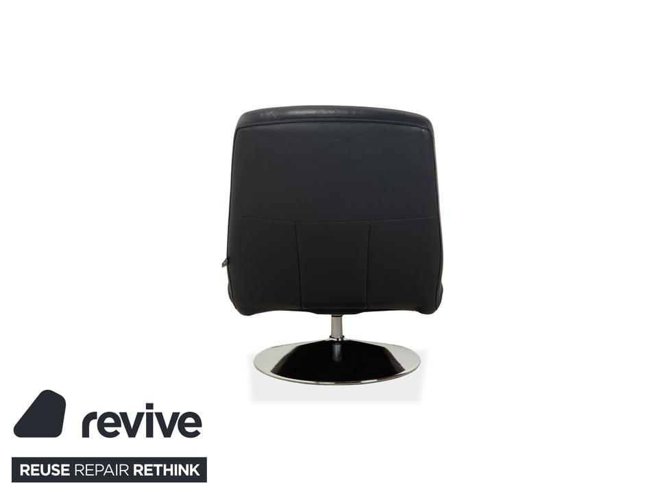 Ewald Schillig Silence Leder Liege Blau Grau – Bild 9