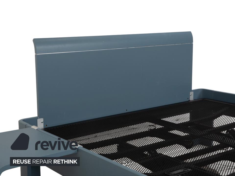 Auping Auronde 1500 Holz Bett Blau Grau Beistelltisch – Bild 4