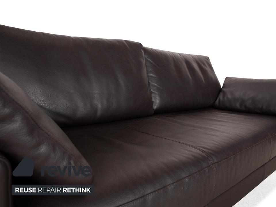 Rolf Benz Vida Leder Zweisitzer Braun Dunkelbraun Sofa Couch ✨ – Bild 3