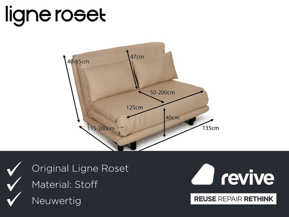 Ligne Roset Multy Stoff Zweisitzer Beige manuelle Funktion ✨ – Bild 2