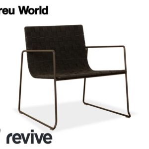 Andreu World Trenza Metall Sessel Schwarz Dunkelbraun Outdoor