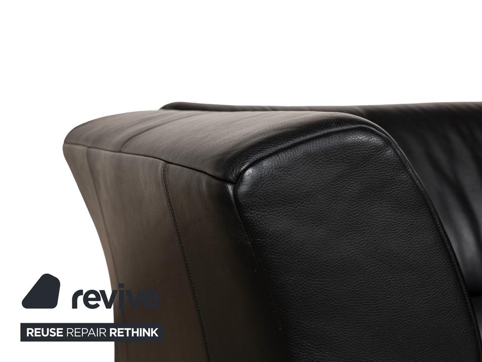 Rolf Benz 322 Leder Dreisitzer Schwarz Sofa Couch – Bild 3