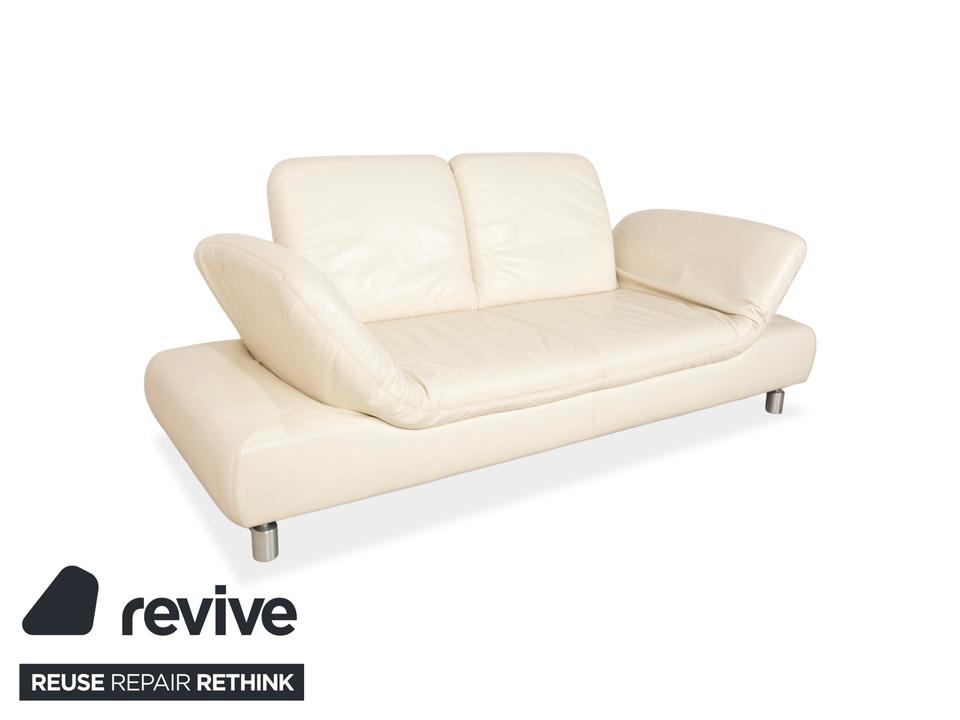 Koinor Rivoli Leder Zweisitzer Creme manuelle Funktion Sofa ✨ – Bild 5