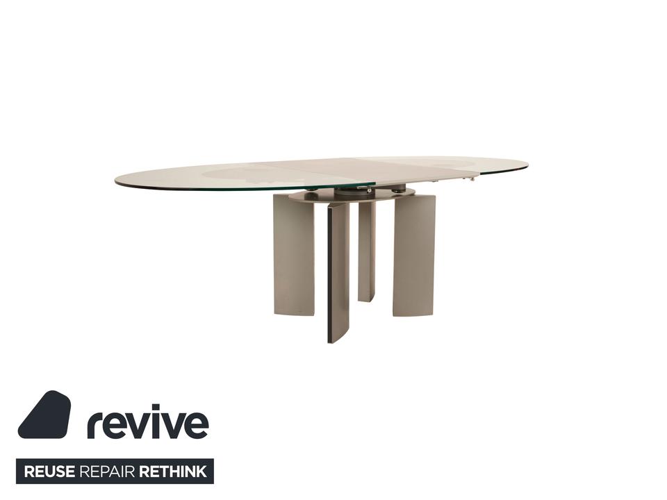 Ronald Schmitt K / G 750 / E Glas Esstisch Silber Ausziehfunktion – Bild 4