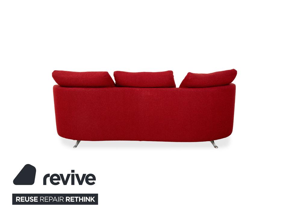 Rolf Benz 2500 Stoff Dreisitzer Rot Sofa Couch – Bild 9