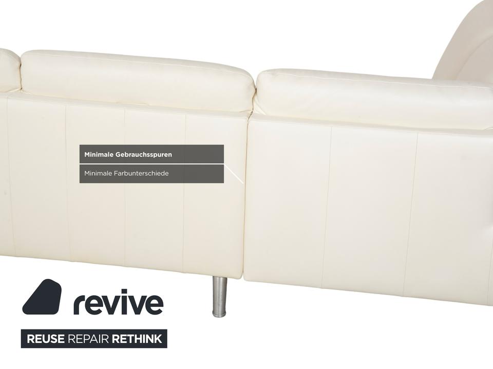 Willi Schillig Loop Leder Ecksofa Creme Sofa Couch manuelle – Bild 12