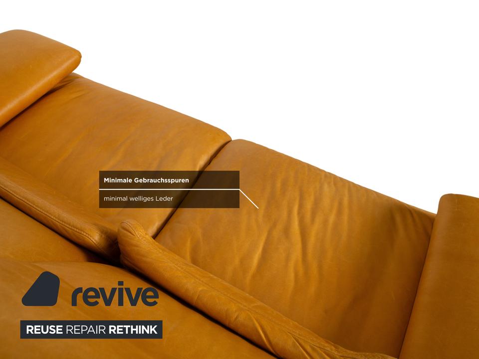 Willi Schillig Trovatoore Leder Zweisitzer Gelb Senf manuelle – Bild 10