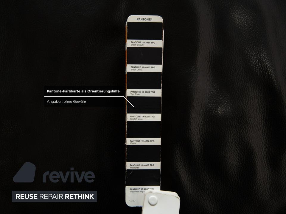 Jori Leder Zweisitzer Sessel Schwarz Sofa Couch manuelle Funktion – Bild 15