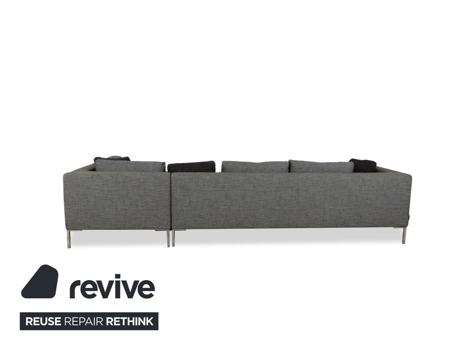 La Nouva Casa Liverpool Ecksofa Sofa Couch Stoff Grau Recamiere – Bild 10