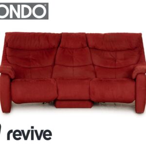 Mondo Satyr Stoff Dreisitzer Rot Sofa Couch manuelle Funktion
