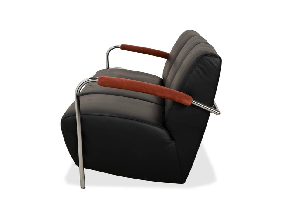 Leolux Scylla Leder Dreisitzer Schwarz Sofa Couch – Bild 12