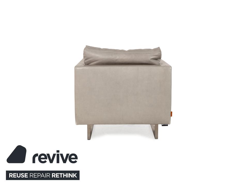 Montis Axel Leder Sessel Grau Greige – Bild 11