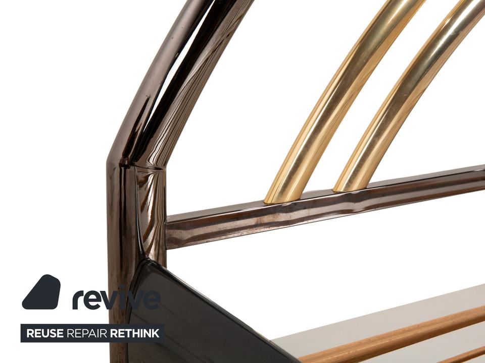 Musterring Doppelbett Metall mit Lattenrost schwarz gold – Bild 6