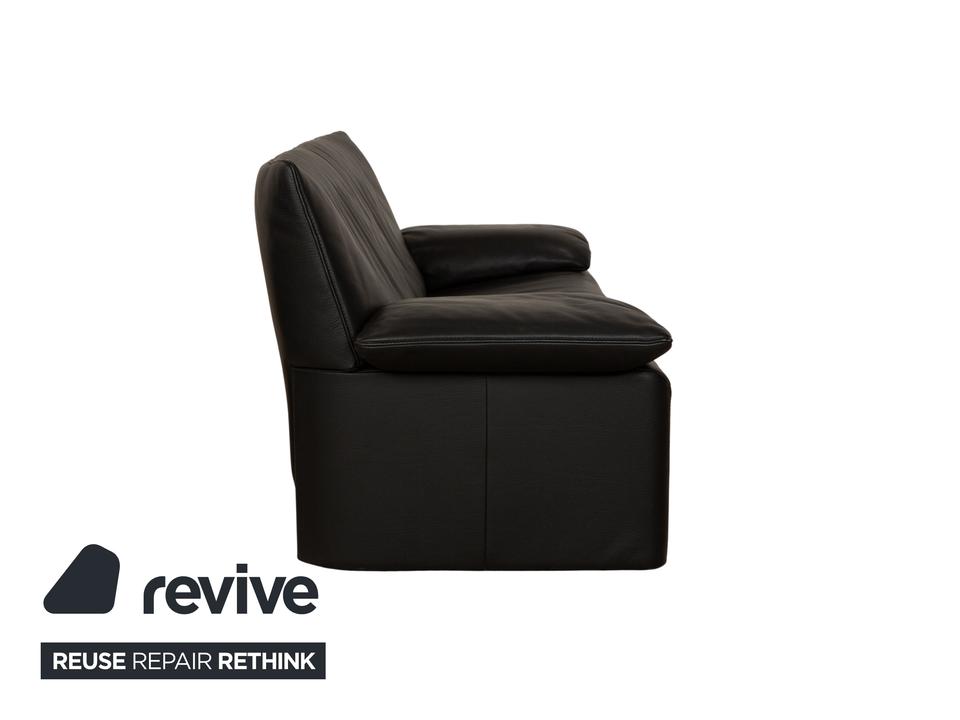 Jori Linea Leder Zweisitzer Schwarz manuelle Funktion Sofa Couch – Bild 11