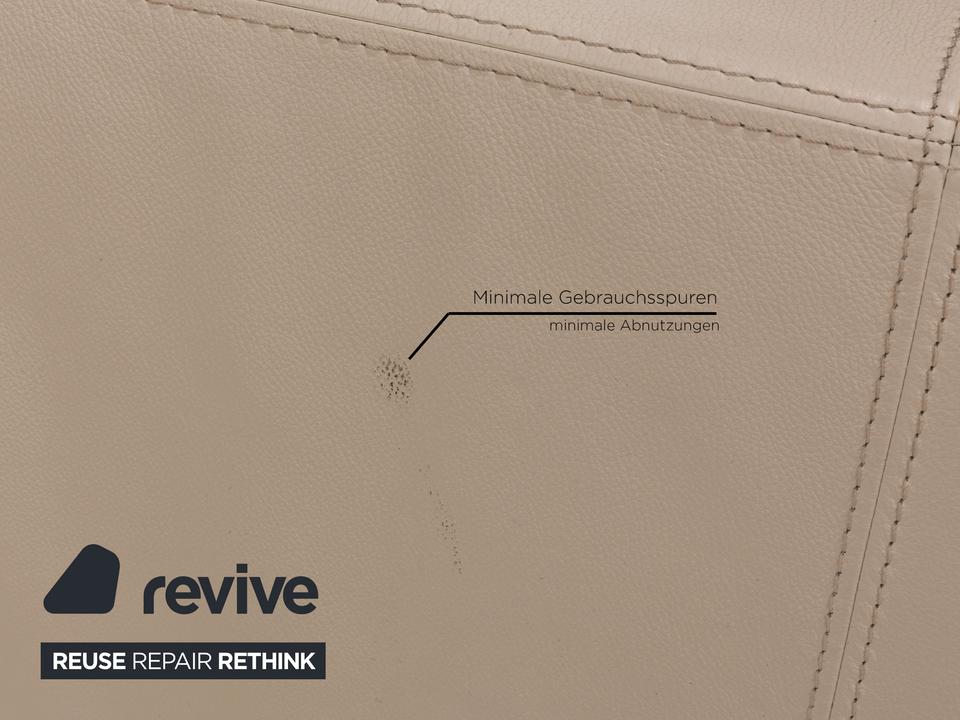 Nieri Leder Zweisitzer Weiß Sofa Couch – Bild 5