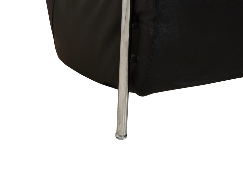 Leolux Scylla Leder Dreisitzer Schwarz Sofa Couch – Bild 8