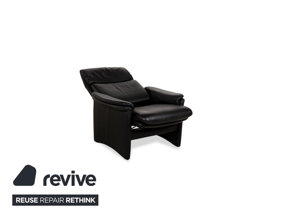 Erpo Chalet Leder Sessel Schwarz – Bild 4