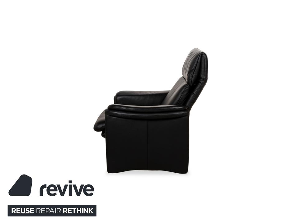 Erpo Chalet Leder Sessel Schwarz – Bild 13