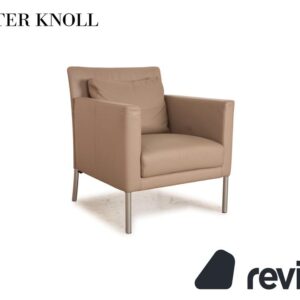 Walter Knoll Jason Leder Sessel Grau Taupe