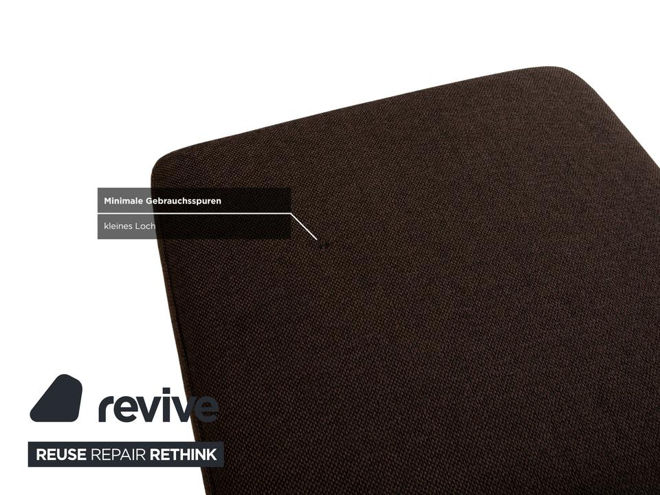 Ewald Schillig Loft Stoff Hocker Grau Braun – Bild 5