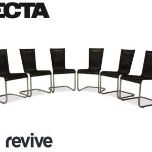 6er Garnitur Tecta B20 Dunkelgrau Geflecht