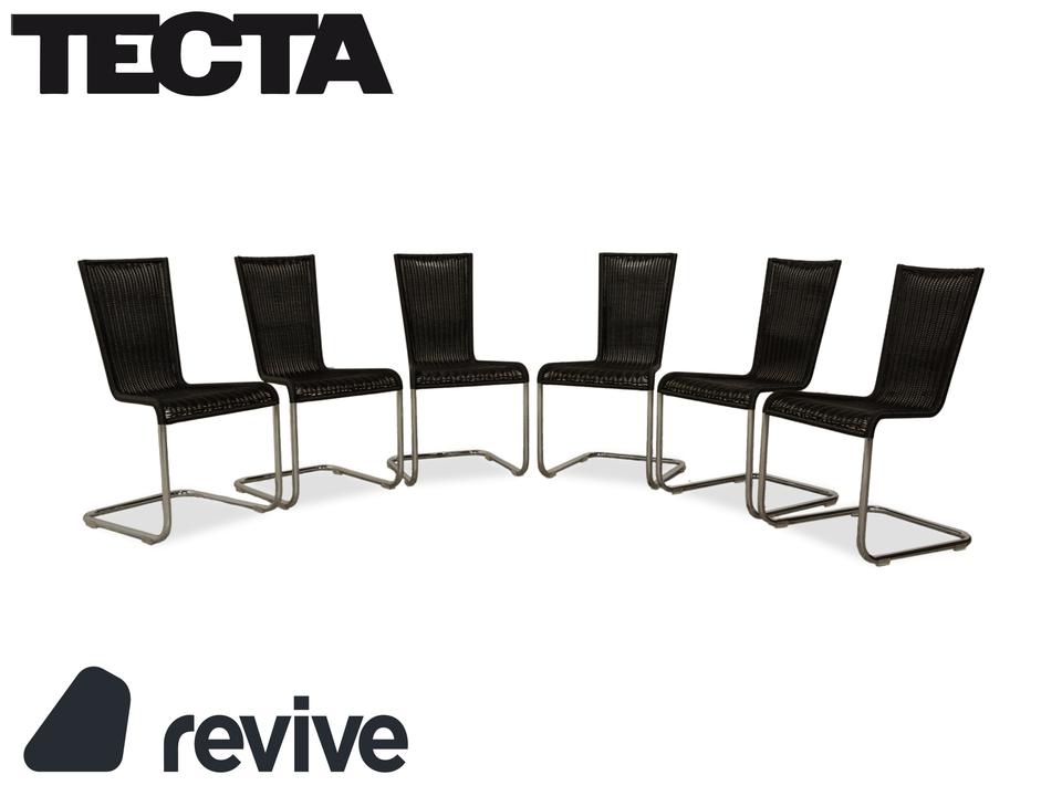 6er Garnitur Tecta B20 Dunkelgrau Geflecht