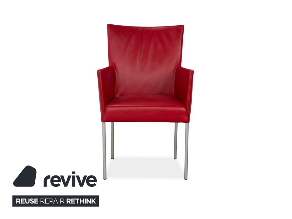 bert plantagie ARC-E Leder Stuhl Rot Esszimmer – Bild 10