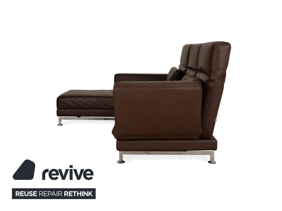 Brühl Moule Leder Ecksofa Braun Récamière links Sofa Couch – Bild 8